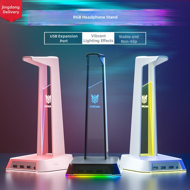 ONIKUMA ST-2 USB stolný držák na slúchadlá s LED osvetlením