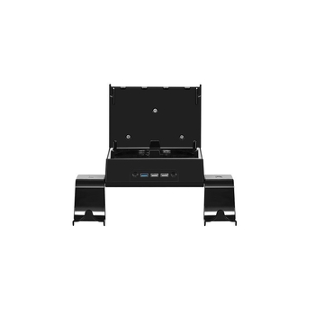 Bază de perete pentru Xbox Series X cu ventilator de răcire și iluminare RGB; corp din ABS, conexiune Type-C, spațiu de depozitare pentru căști