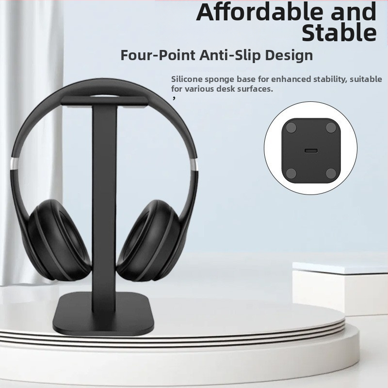 Stojan na slúchadlá Bluetooth na stol, model Z-13 — hliníková zliatina + silikón, vhodný pre stolné použitie, s odnímateľným skladovacím rámom a 1-ročnou zárukou