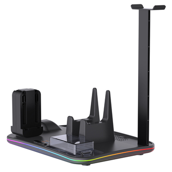 Switch 2 baza za hlađenje i punjenje s držačem za kartice igara i kontrolere, USB sučelje, ABS materijal, težina 633 g