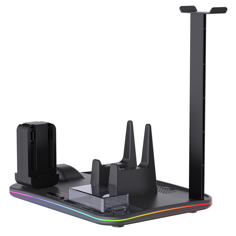 Switch 2 baza za hlađenje i punjenje s držačem za kartice igara i kontrolere, USB sučelje, ABS materijal, težina 633 g