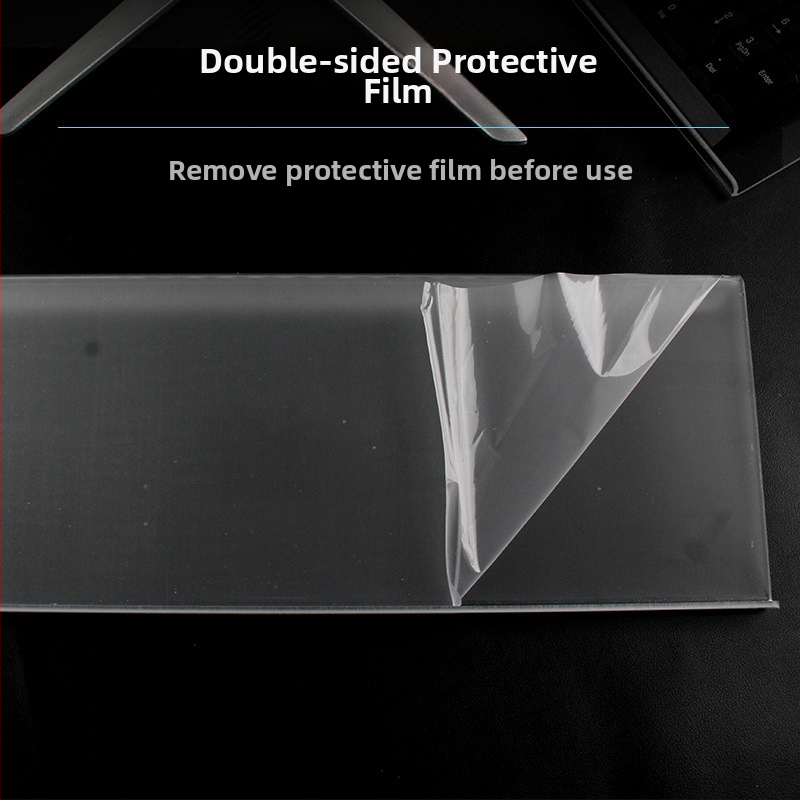 Tastatūras pacēlāja turētājs — caurspīdīgs akrila piespraudītais turētājs darbvirsmas datoram ar noliekamu plāksni