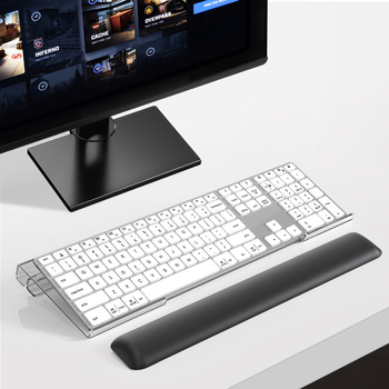 Darbo stalo klaviatūros laikiklis, ergonomiškas Z formos, pakilęs pasvirimas (Universalus suderinamumas, neslidus, modelis 240208)