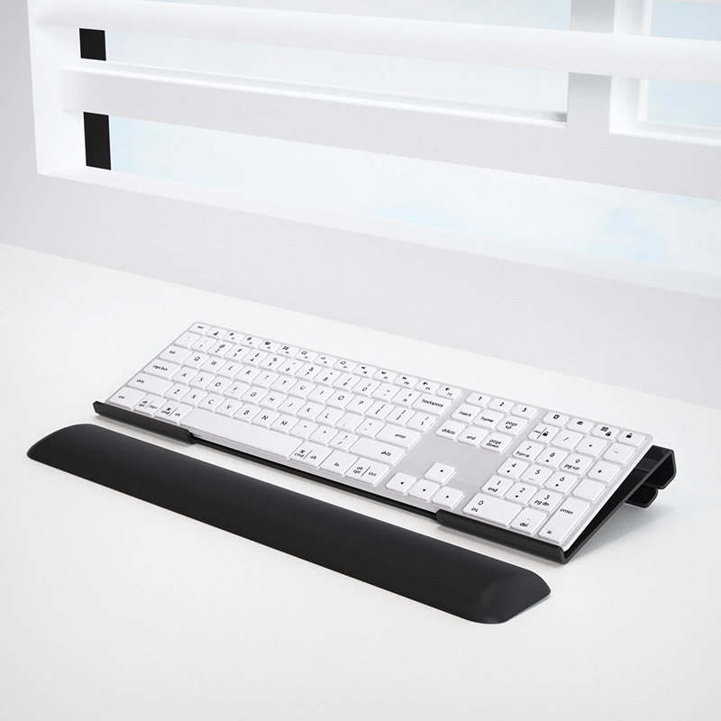 Darbo stalo klaviatūros laikiklis, ergonomiškas Z formos, pakilęs pasvirimas (Universalus suderinamumas, neslidus, modelis 240208)