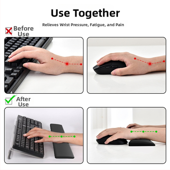 Ergonomiska tastatūras statīva priekš darba ar datoru, Z formas pacēlāja tastatūras turētājs, modelis 240208, saderīgs ar lielāko daļu tastatūru, birojam