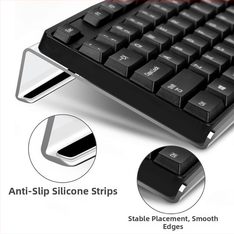 Ergonomiska tastatūras statīva priekš darba ar datoru, Z formas pacēlāja tastatūras turētājs, modelis 240208, saderīgs ar lielāko daļu tastatūru, birojam