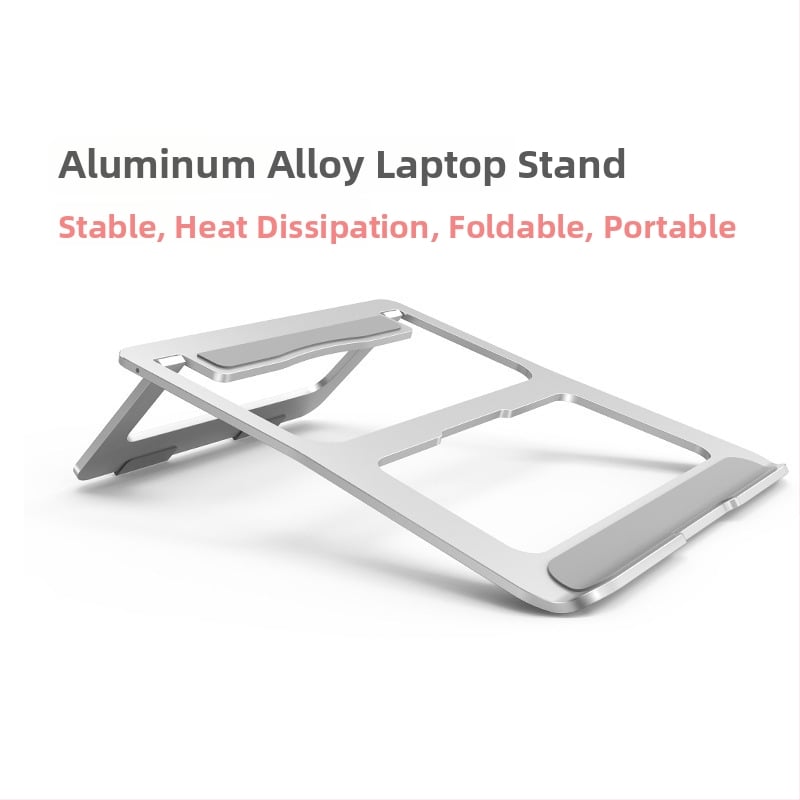 Stovas nešiojamam kompiuteriui su pasukamu aliuminio lydinio laikikliu, sulankstomas, universalus suderinamumas