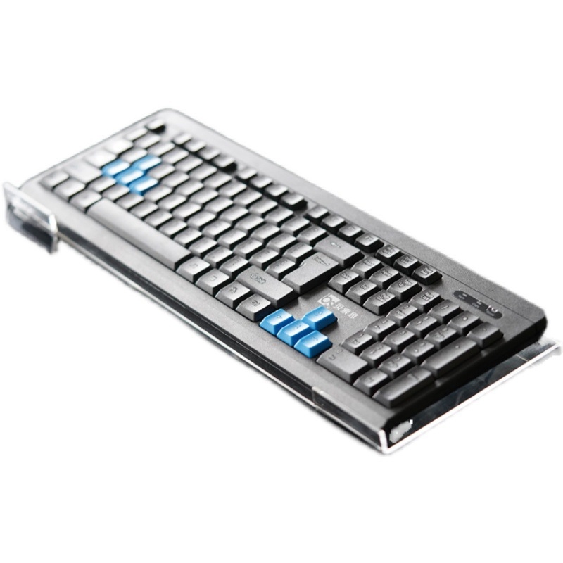Akrila tastatūras statīvs ar atbalstu, montāža bez urbumiem, regulējams augstums un slīpums, modelis ZZ03