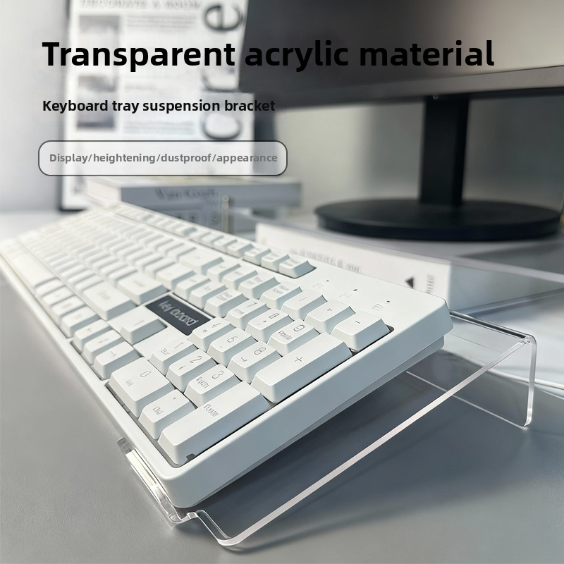 Darbstaciju tastatūras statīvs 78/108 taustiņu tastatūrām, paaugstina tastatūru, biroja lietošanai, 280 g