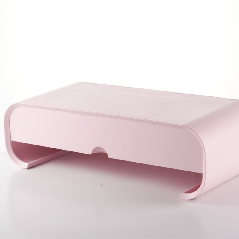 Suport monitor cu sertar și suport pentru tastatură pentru montare pe birou (Material: PP; Multifuncțional; Instalație pe birou; 1 nivel; Organizare birou)