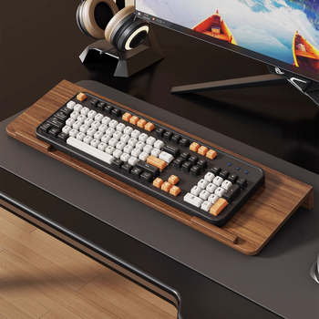 Дървена подставка за клавиатура, настолен повдигащ държач и рафт за бюро