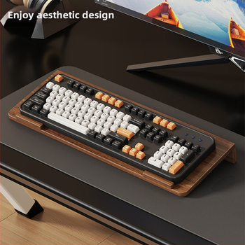 Puidust klaviatuuritugi, lauakõrgendustugi, töölauda riiul