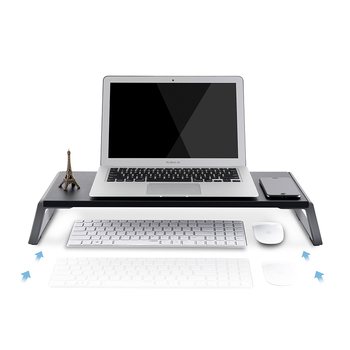 Podizni stalak za računalo – stolni organizator, aluminijska legura + drvo; univerzalna kompatibilnost; težina 2,0 kg