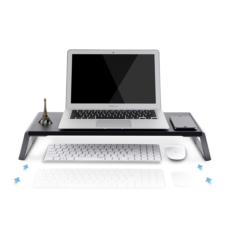 Podizni stalak za računalo – stolni organizator, aluminijska legura + drvo; univerzalna kompatibilnost; težina 2,0 kg