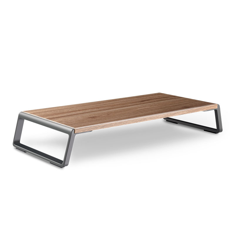 Podizni stalak za računalo – stolni organizator, aluminijska legura + drvo; univerzalna kompatibilnost; težina 2,0 kg