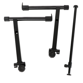 Στήριγμα ηλεκτρονικού πληκτρολογίου με υψωμένο X-πλαίσιο και διπλό σωλήνα, KS-6, Μέταλλο, Zy