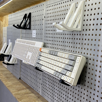 Klaviatūras uzglabāšanas stiprinājums perforētai plāksnei ar apaļām atverēm, piemērots metāla plāksnei ar apaļām atverēm, cauruma diametrs 6 mm, atveru attālums 16/25/26/30 mm