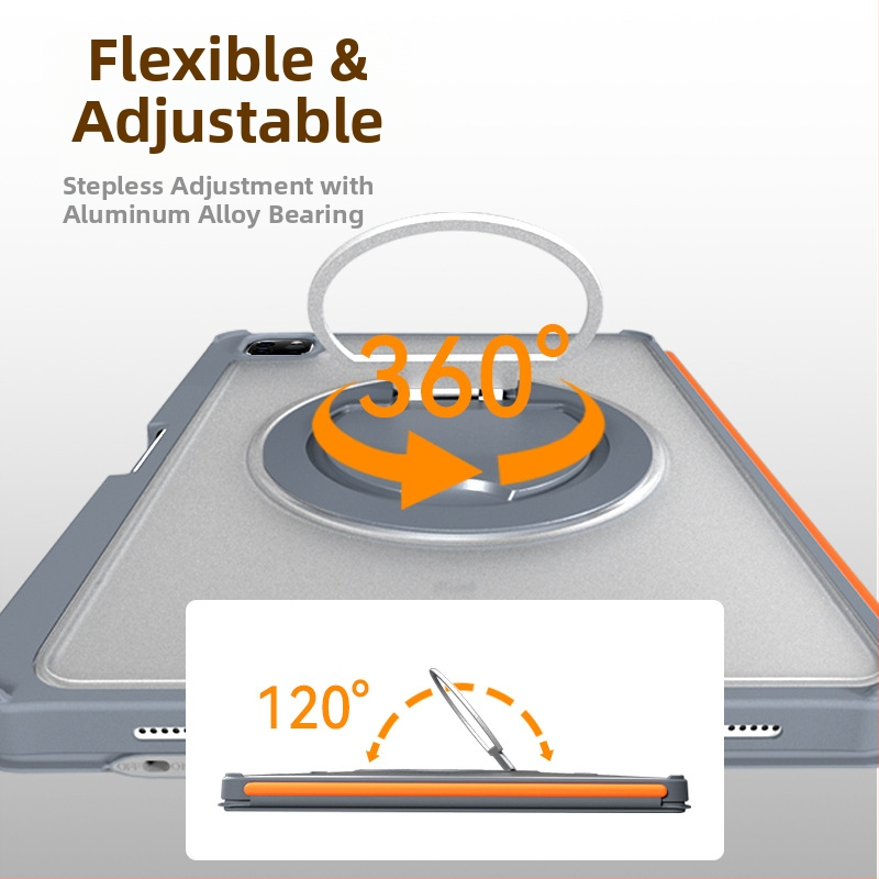 Bluetooth klávesnicový obal pre iPad Pro 11 (2.–4. generácia) a iPad Air 11 (M2) 2024, s otočnou 360° podstavou