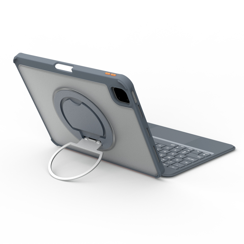 Bluetooth klaviatūros dėklas iPad Pro 11 (2–4 kartos) ir iPad Air 11 (M2) 2024, su 360° besisukančiu stendu