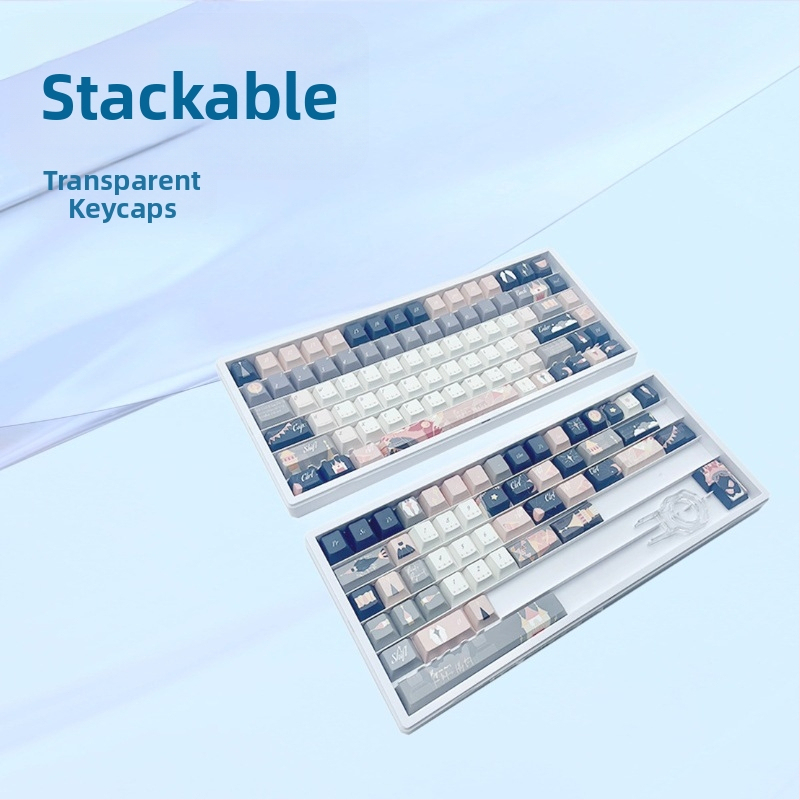 136-ABS keycap uzglabāšanas kārba — stackable tastatūras piederums, saderīga ar keycaps, 0,5 kg, iepakojums: blisteris + iekšējā kastīte + ārējā kartona kārba