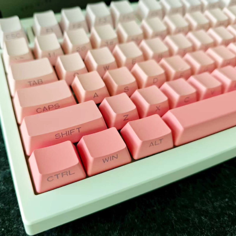 Taoyao capace de taste gravate lateral gradient translucide, set complet de 133 taste, ABS material, compatibile cu tastaturi 68/75/87/98/108, garanție de 1 an