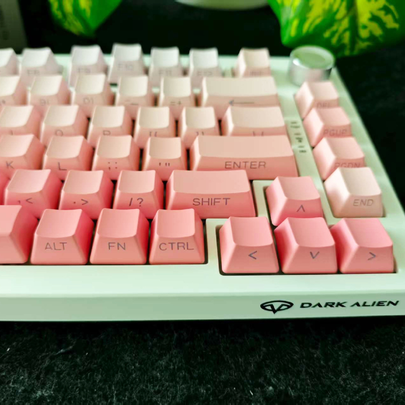 Taoyao capace de taste gravate lateral gradient translucide, set complet de 133 taste, ABS material, compatibile cu tastaturi 68/75/87/98/108, garanție de 1 an