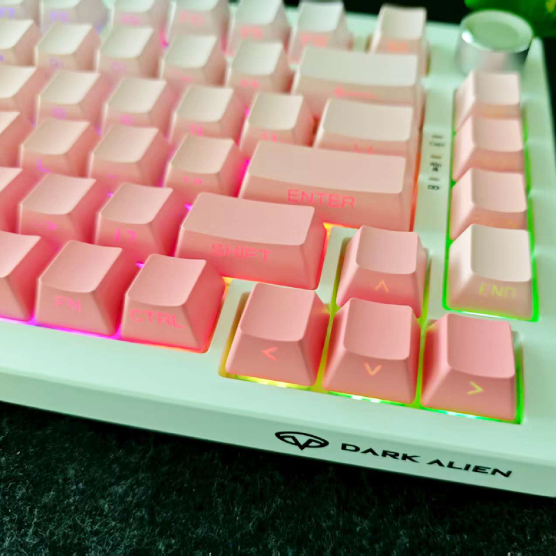 Taoyao capace de taste gravate lateral gradient translucide, set complet de 133 taste, ABS material, compatibile cu tastaturi 68/75/87/98/108, garanție de 1 an