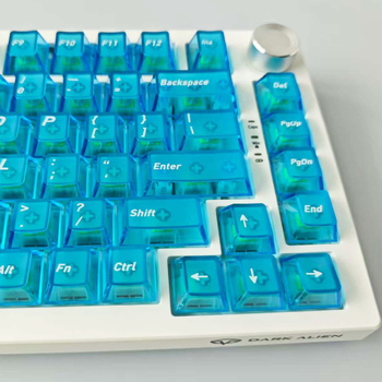 Prilagođene kapice za tipke za mehaničku tipkovnicu, četiri strane prozirne, mat završni sloj; dvokomponentne injekcijsko oblikovane PC-ABS, 3D ispis, kompatibilno s modelima 68/75/87/98/108