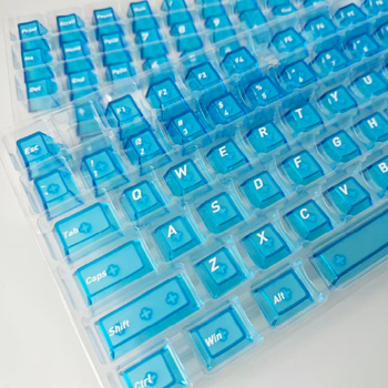 Prilagođene kapice za tipke za mehaničku tipkovnicu, četiri strane prozirne, mat završni sloj; dvokomponentne injekcijsko oblikovane PC-ABS, 3D ispis, kompatibilno s modelima 68/75/87/98/108