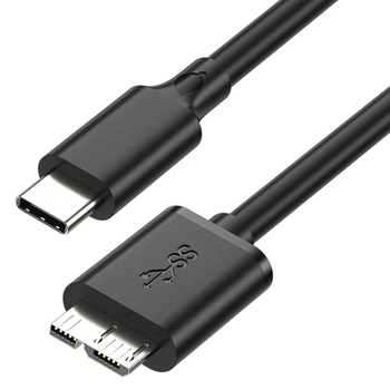 Kabel Type-C na Micro-B USB 3.0 za vanjski tvrdi disk, duljina 1 m, bakar s cinkovim premazom, adapter kabel