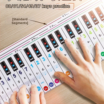 88-klávesové klavírne cvičenie s prenosnými diagramami klávesnice