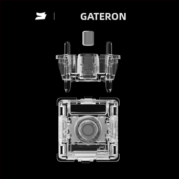 Gateron Jade Air magnētiska tastatūras slēdzis ar caurspīdīgu korpusu, aizvērta apakšdaļa, HiFi skaņa spēlēm