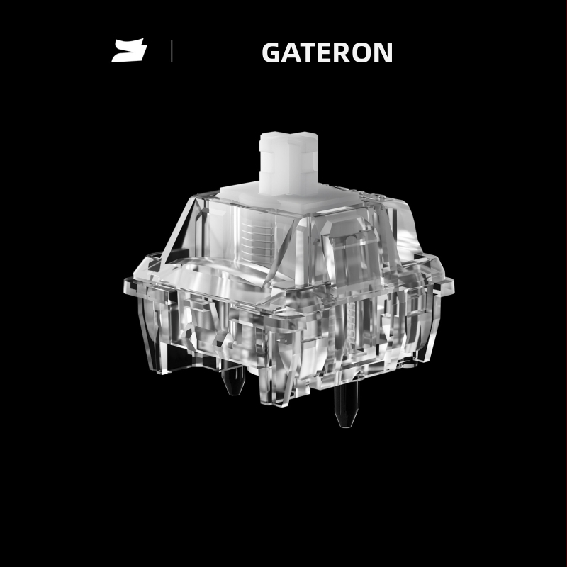 Gateron Jade Air magnētiska tastatūras slēdzis ar caurspīdīgu korpusu, aizvērta apakšdaļa, HiFi skaņa spēlēm