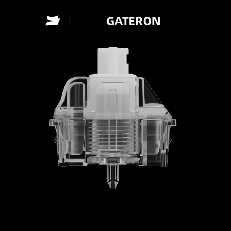 Gateron Jade Air magnētiska tastatūras slēdzis ar caurspīdīgu korpusu, aizvērta apakšdaļa, HiFi skaņa spēlēm