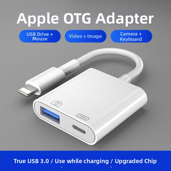 OTG adapter za punjenje i 2-u-1 Lightning adapter s USB diskom i tipkovnicom za Apple uređaje