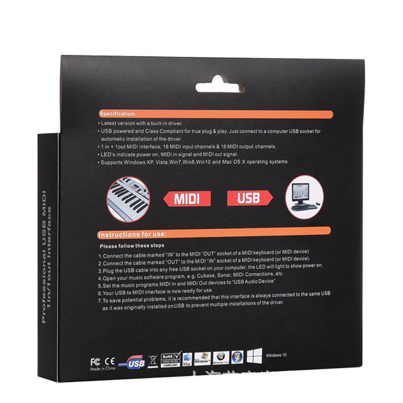 HiFing HF-MIDI cablu USB-MIDI pentru pian digital și tobe electronice