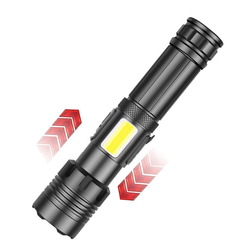 LED baterijska svjetiljka s XHP70 i COB LED, prilagodljiv zum, 20W, 2500 mAh punjiva baterija