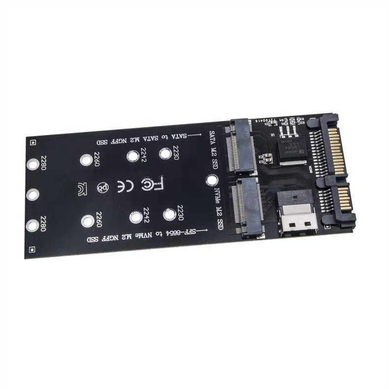 Adapter kartica za SATA M.2 NGFF SSD na SATA sučelje i NVMe M.2 SSD na SFF-8654