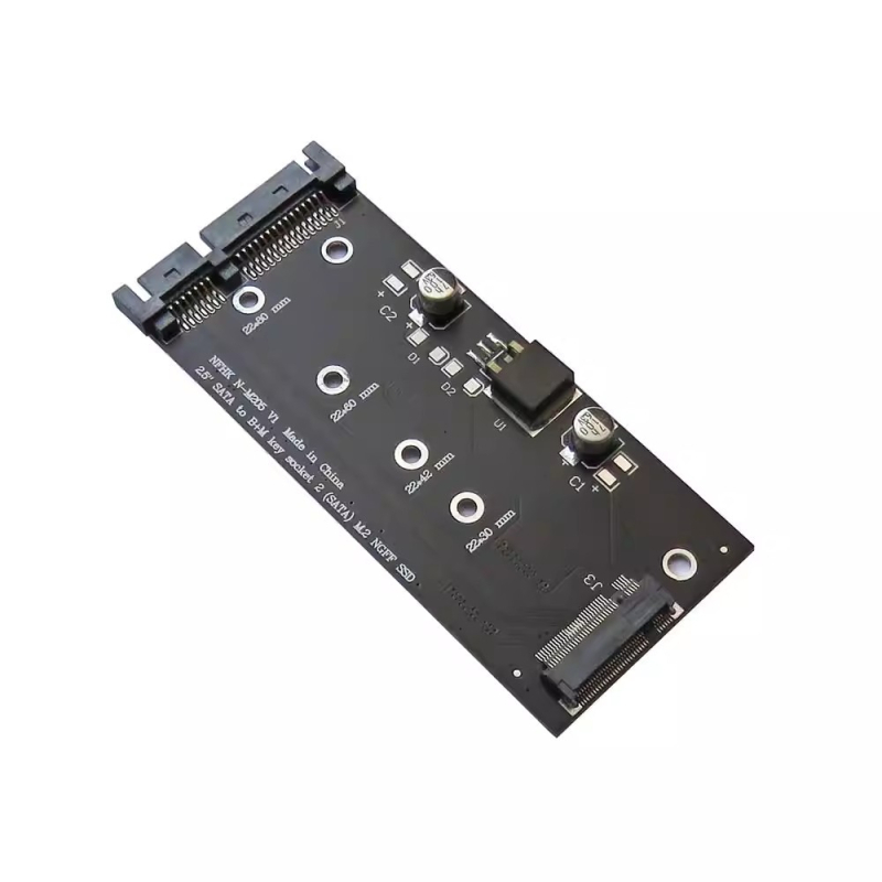 2.5-инчов SATA 3 към M.2 NGFF SSD адаптер с ключове B+M