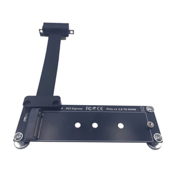 PCIe x1 към M.2 NVMe адаптер удължително кабел, PCIe 4.0, чип Fr9888, медно ядро, 0,6 м, конектор с един край