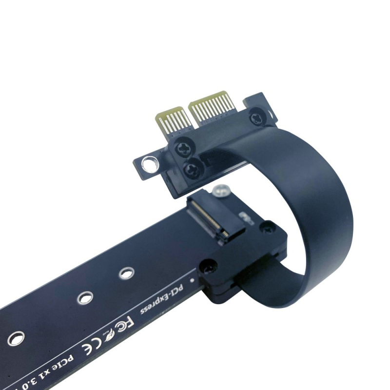 PCIe x1 към M.2 NVMe адаптер удължително кабел, PCIe 4.0, чип Fr9888, медно ядро, 0,6 м, конектор с един край