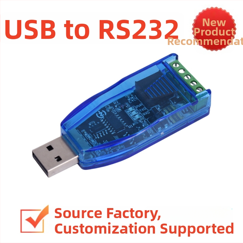 USB към RS232 серий адаптер — двупосочен конвертор, USB 2.0 интерфейс, CH340 чип, 9600 бод