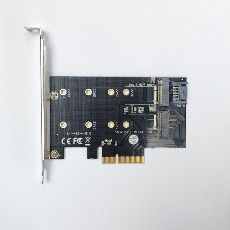 HXAD EZ20159 adaptor SSD M.2 NGFF PCIe x4, chei B&M, Plug‑and‑Play, nucleu din cupru