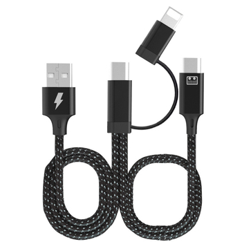 OTG adapter kabel za zvučnu kartu za prijenos uživo, dvostrani, sučelja Lightning/Type-C/USB-A, duljina 1,5 m + 1 m, OTG čip