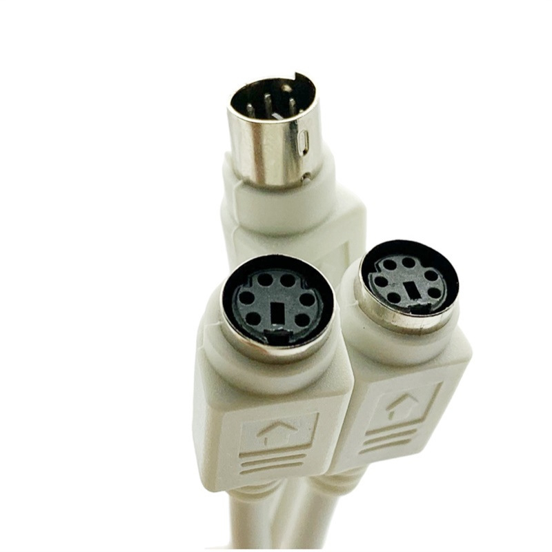 PS/2 adapter kabel 1 na 2 za tipkovnicu i miš, kružni PS/2 priključak, bakreni jezgra, duljina 0.28 m, model PS2 1.2