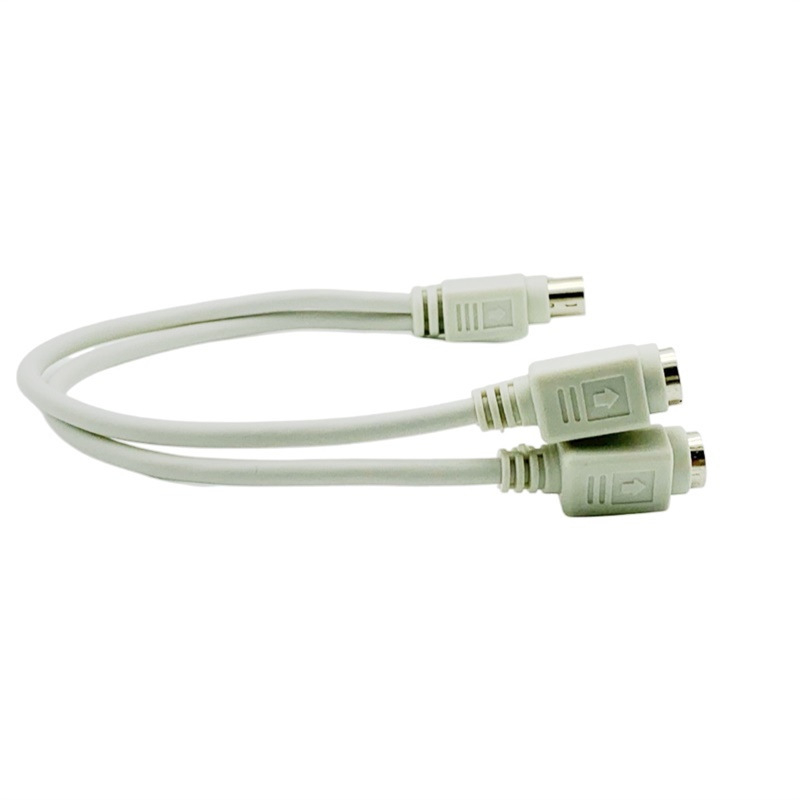 PS/2 adapter kabel 1 na 2 za tipkovnicu i miš, kružni PS/2 priključak, bakreni jezgra, duljina 0.28 m, model PS2 1.2