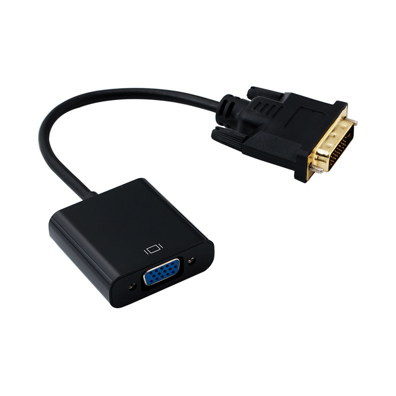 HYX-110 DVI muški–VGA ženski adapter kabel, bakreno jezgro, 24+1 pinova, s čipom