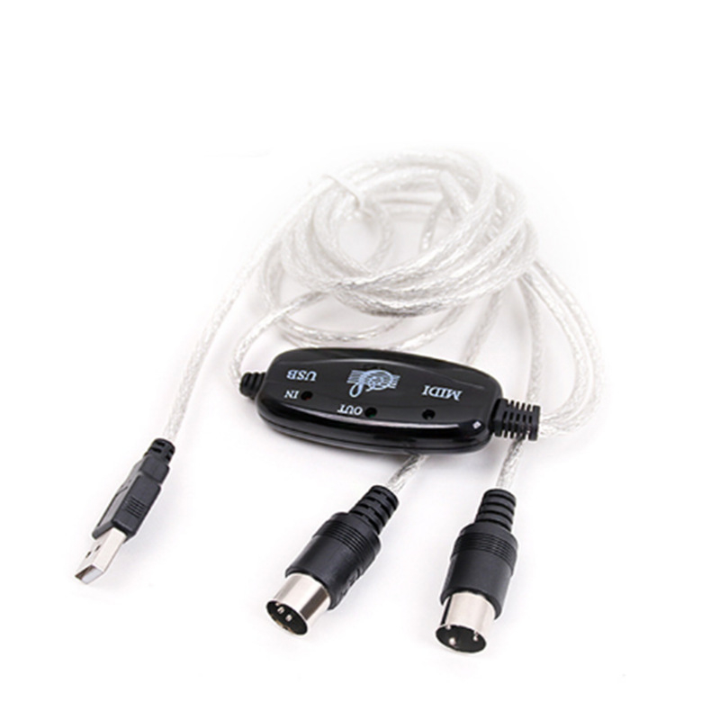 MIDI na USB adapter kabel za elektroničku klavijaturu i udaraljke - USB 2.0, brzina prijenosa 2.0, bakreno jezgro