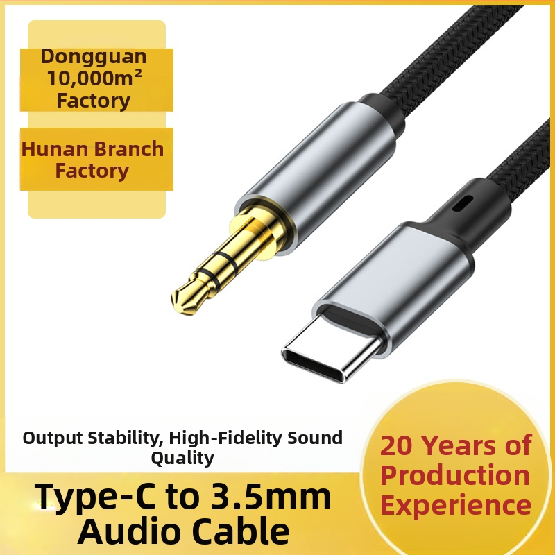 Type-C na 3,5 mm audio adapter kabel, izlaz zvuka, duljina 0,5 m, čip Zhongke Lanxun 136t