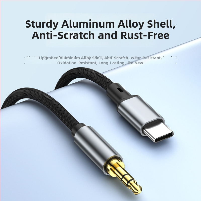 Type-C na 3,5 mm audio adapter kabel, izlaz zvuka, duljina 0,5 m, čip Zhongke Lanxun 136t